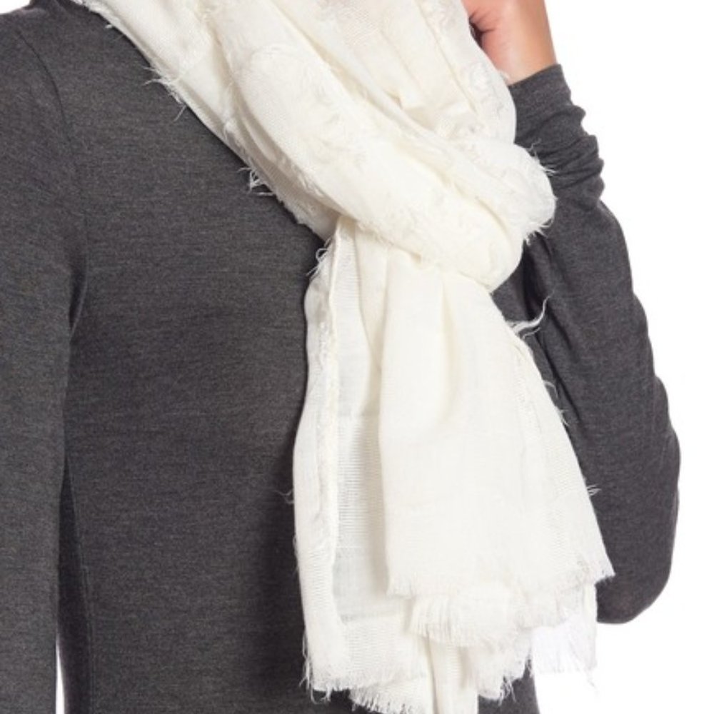 Rebecca Minkoff Fringed Square Oblong Scarf
